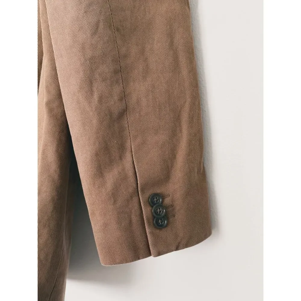 Banana Republic Mens Cotton Blazer Sports Coat Size 44 Tan Business Prep Classic